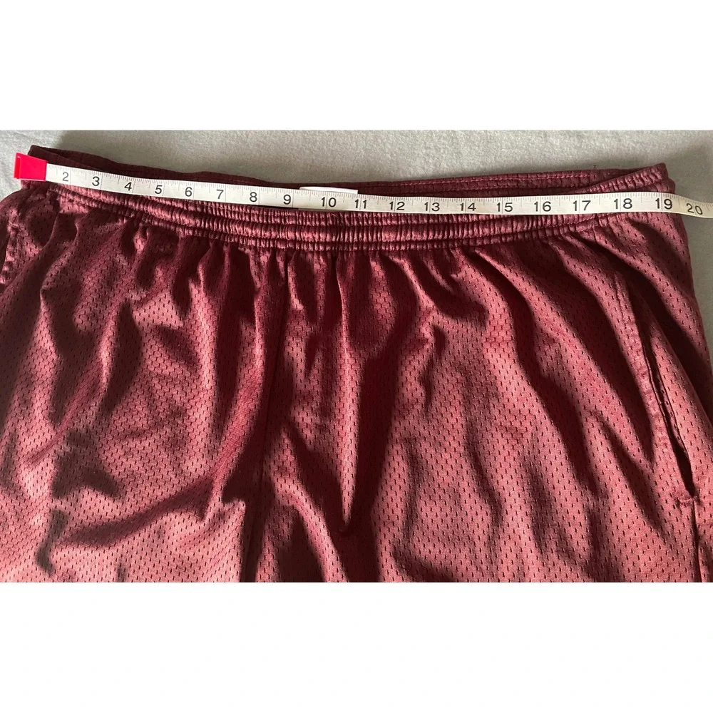 VTG Champion Mens XL Mesh Athletic Shorts Burgundy‎ Basketball XL